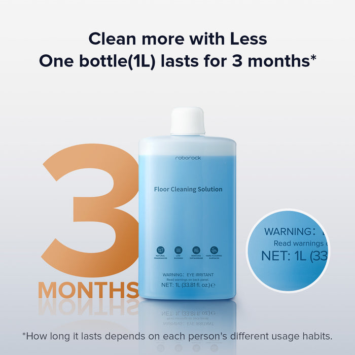 roborock vloerreinigingsoplossing compatibel met robotstofzuigers met dweil- en nat- en droogfunctie 1 liter 338 fl. oz.