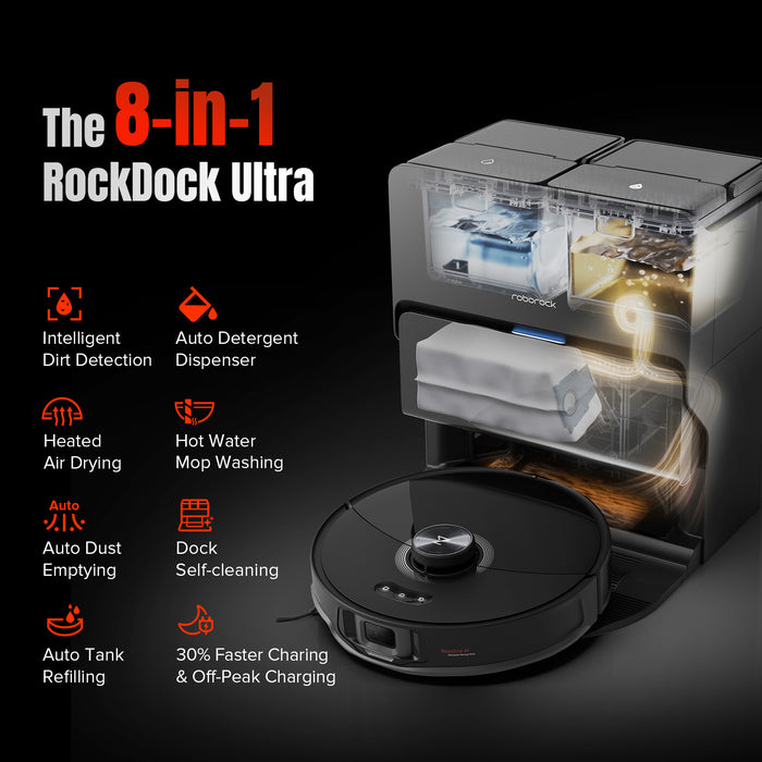 roborock s8 maxv ultra met 8-in-1 rockdock ultra