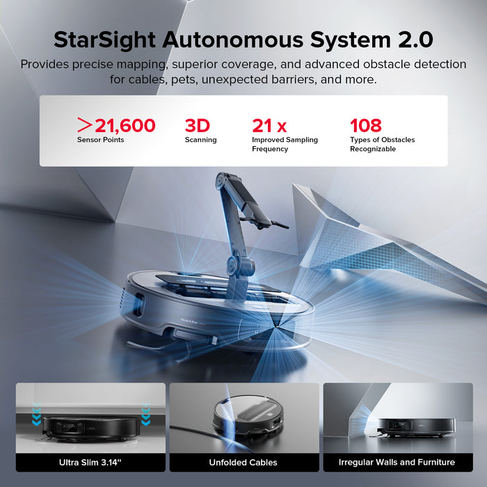 roborock saros z70 robotstofzuiger met omnigrip mechanische arm