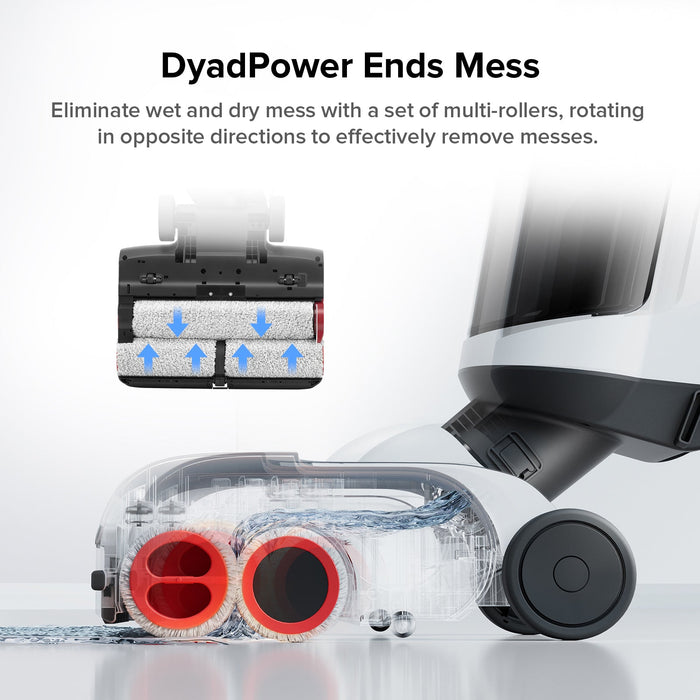 roborock dyad pro combo 5-in-1 nat- en droogstofzuiger